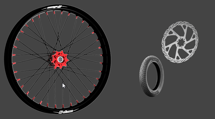 Warp 9 Racing - Pre-Built Front Wheel (17x2.50) with Tire for 2023 Talaria Sting-R MX4