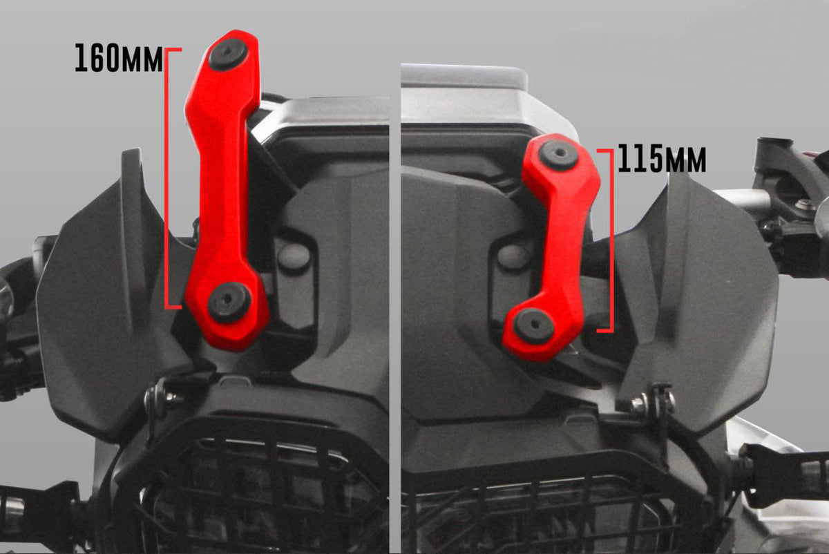 Wunderlich windshield »EXTREME« extremely long bracket, transparent