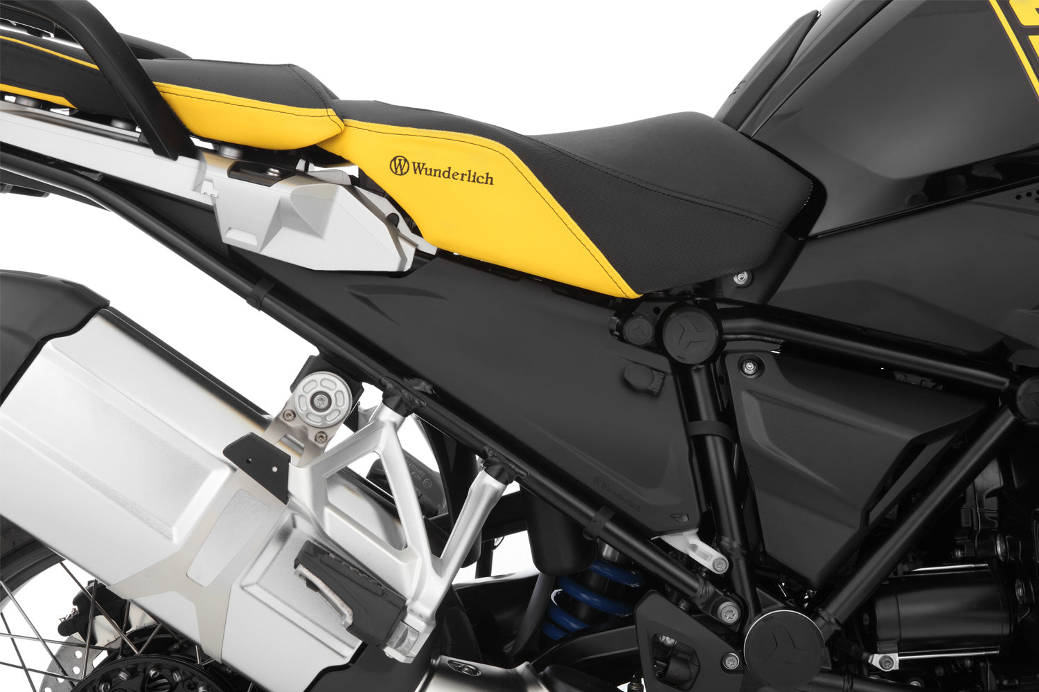 The two frame covers perfectly enclose the two side openings on the rear of the frame.

