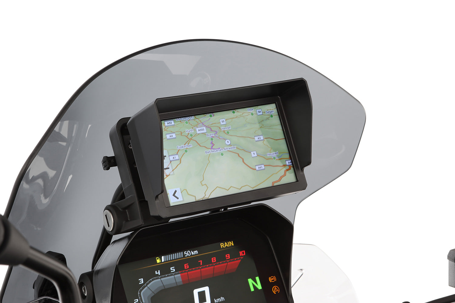 High-quality, specially developed sun visor for the GARMIN Zumo XT2 navigation system