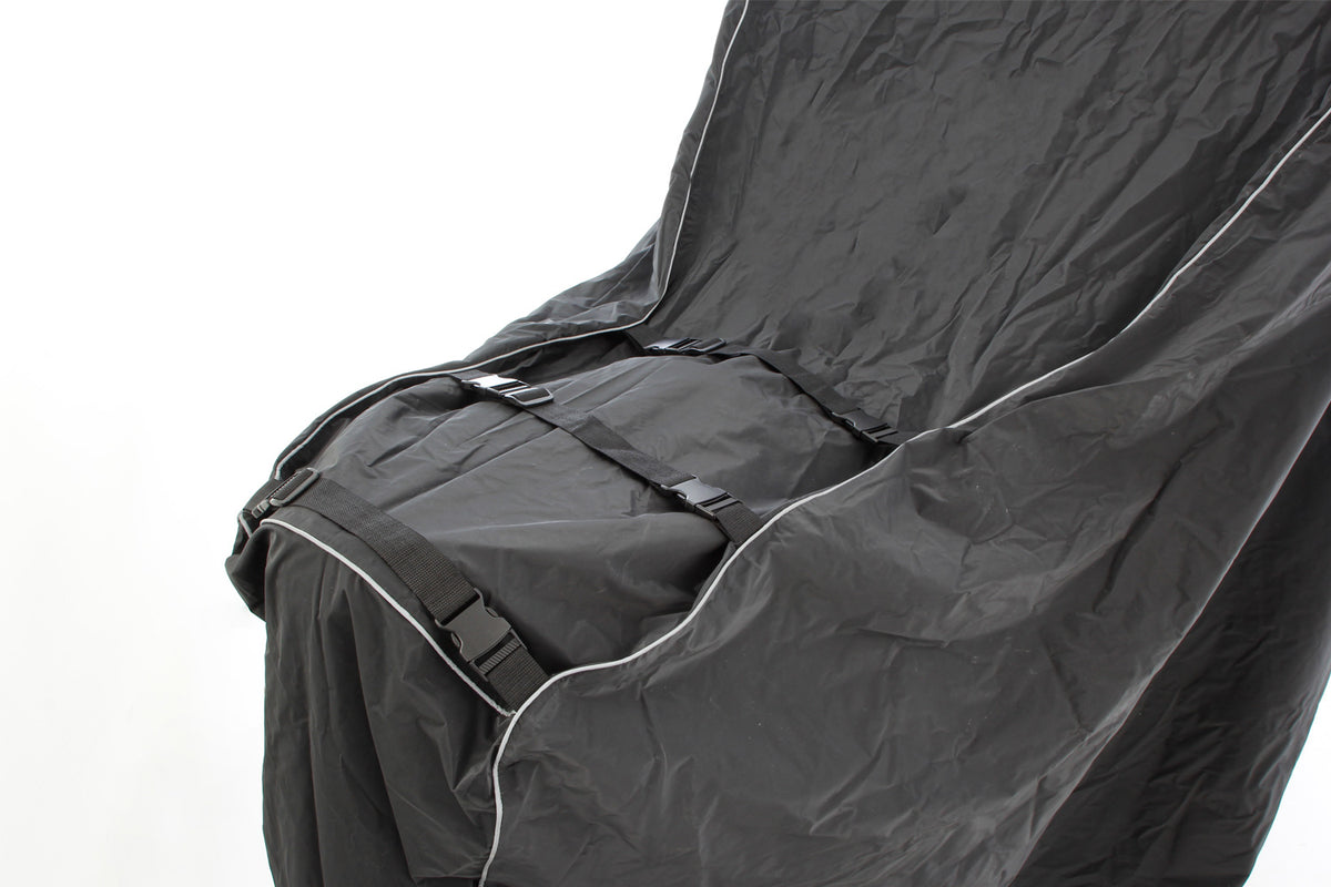 This exclusive outdoor tarpaulin is customised to fit your model.