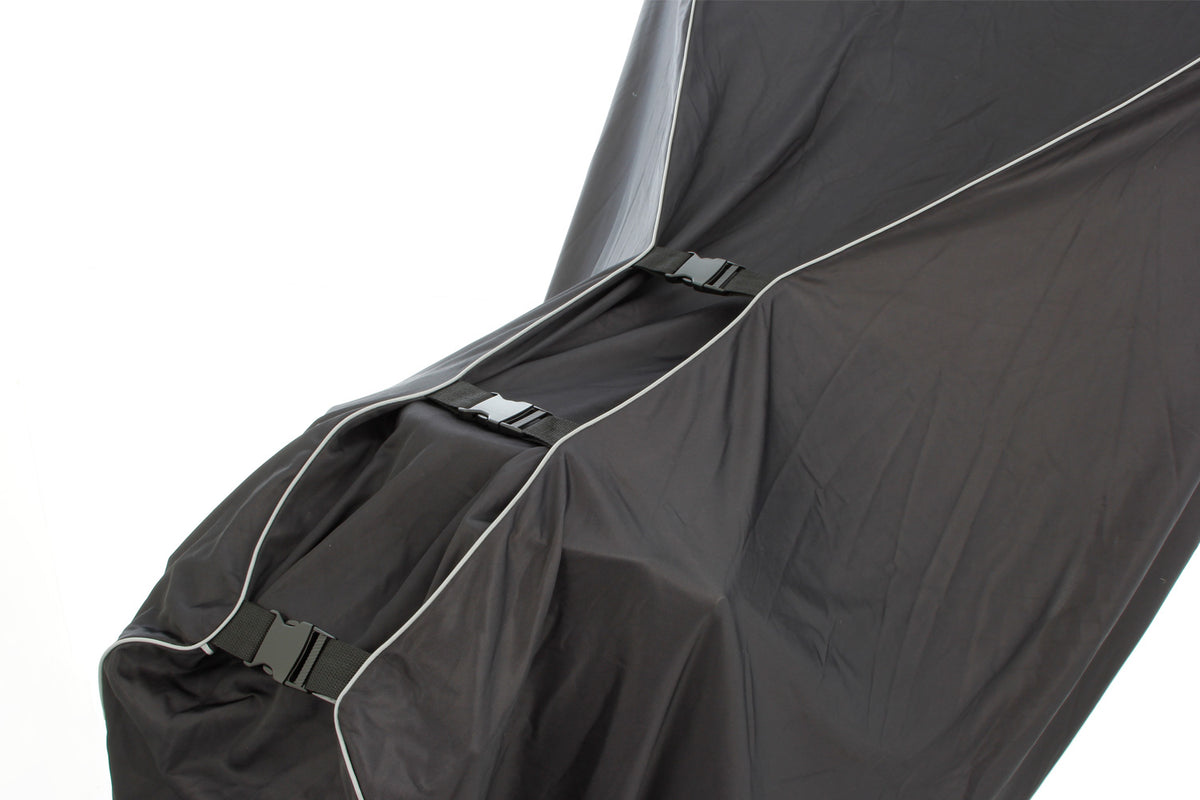 This exclusive tarpaulin is customised to fit your model.
