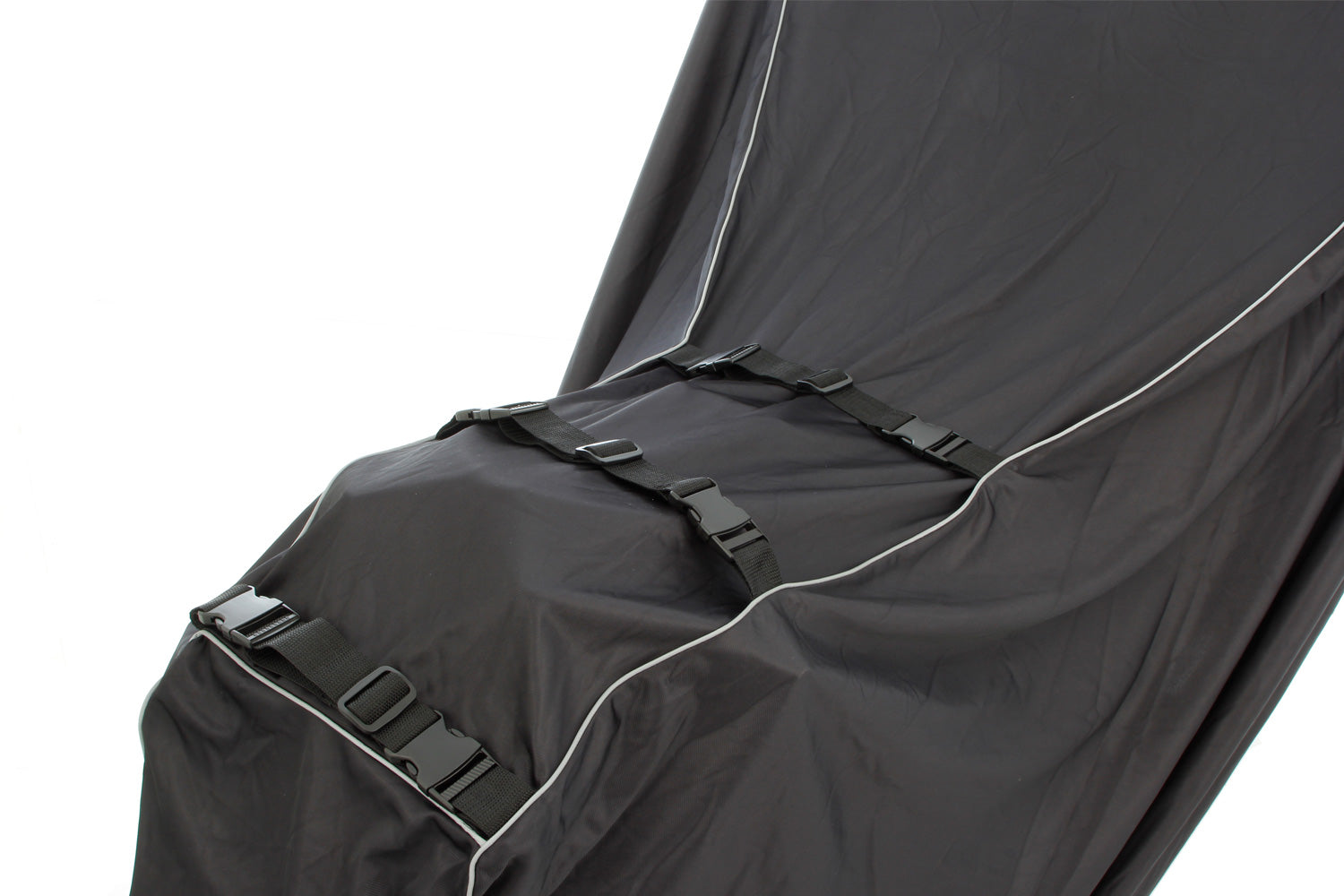 This exclusive tarpaulin is customised to fit your model.