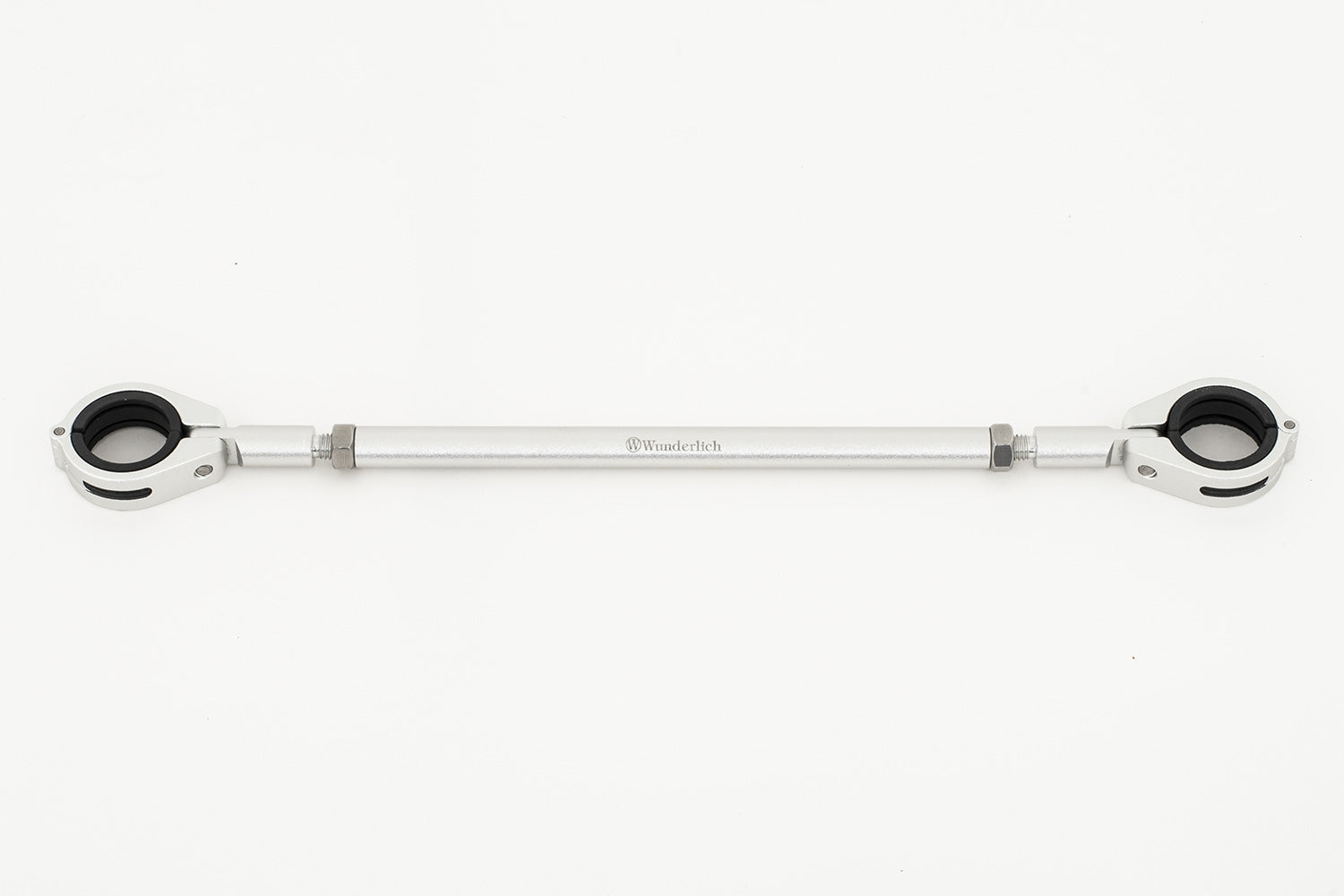 This high-quality black handlebar central support from Wunderlich made of aluminium is 300 mm long with a diameter of 12 mm.