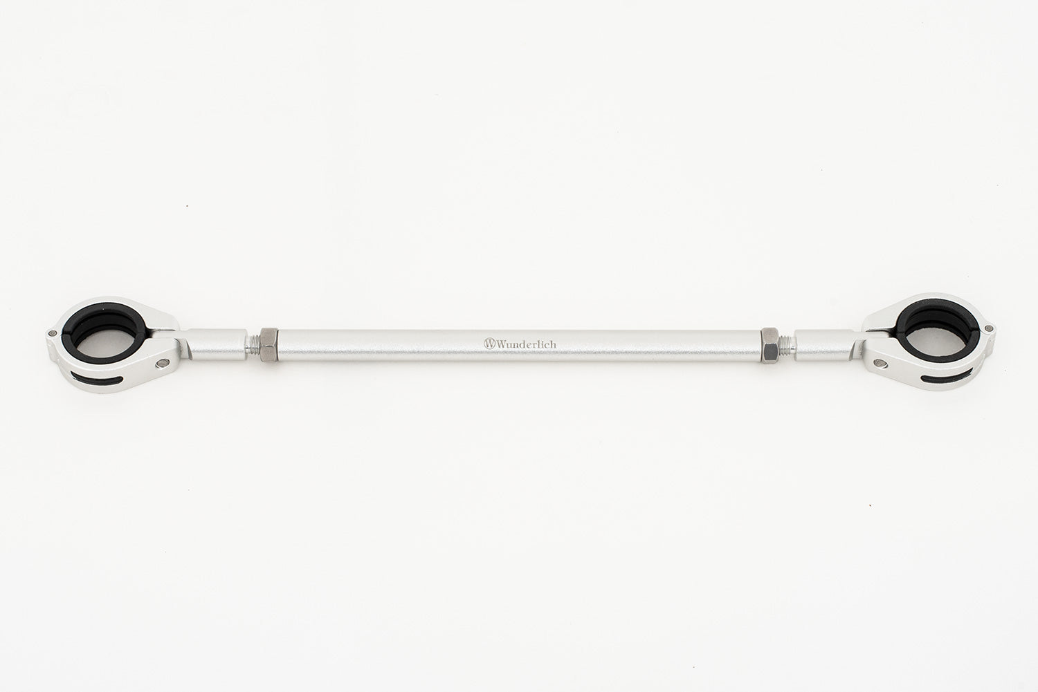 This high-quality black handlebar central support from Wunderlich made of aluminium is 250 mm long with a diameter of 12 mm.