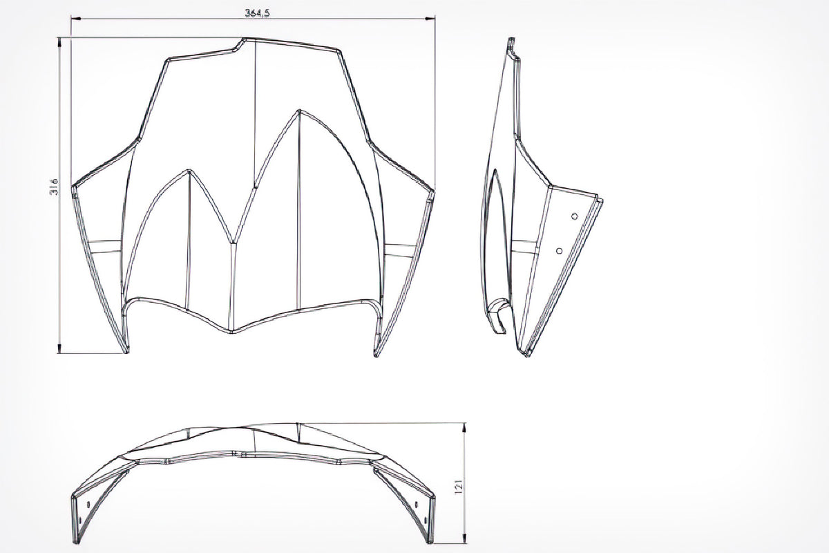 We have created a groundbreaking new design concept.The Flowjet simply replace the original windshield and remains the adjustable in height.