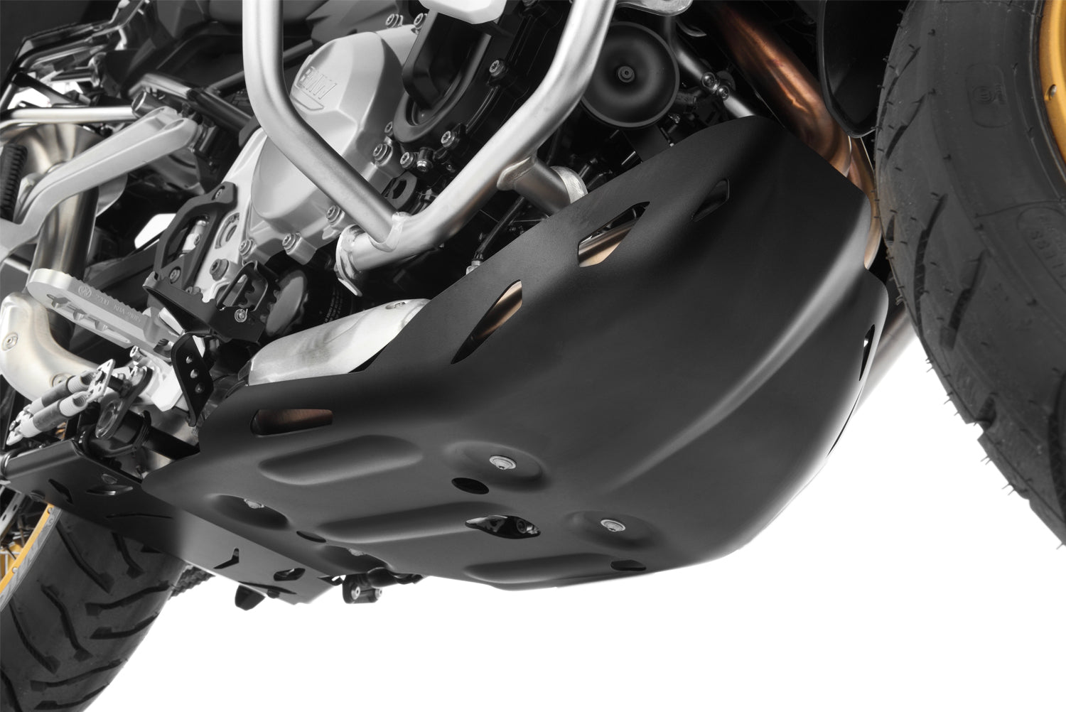 The flawless engine protection in a slim design for the GS protects the engine and manifold from damage
