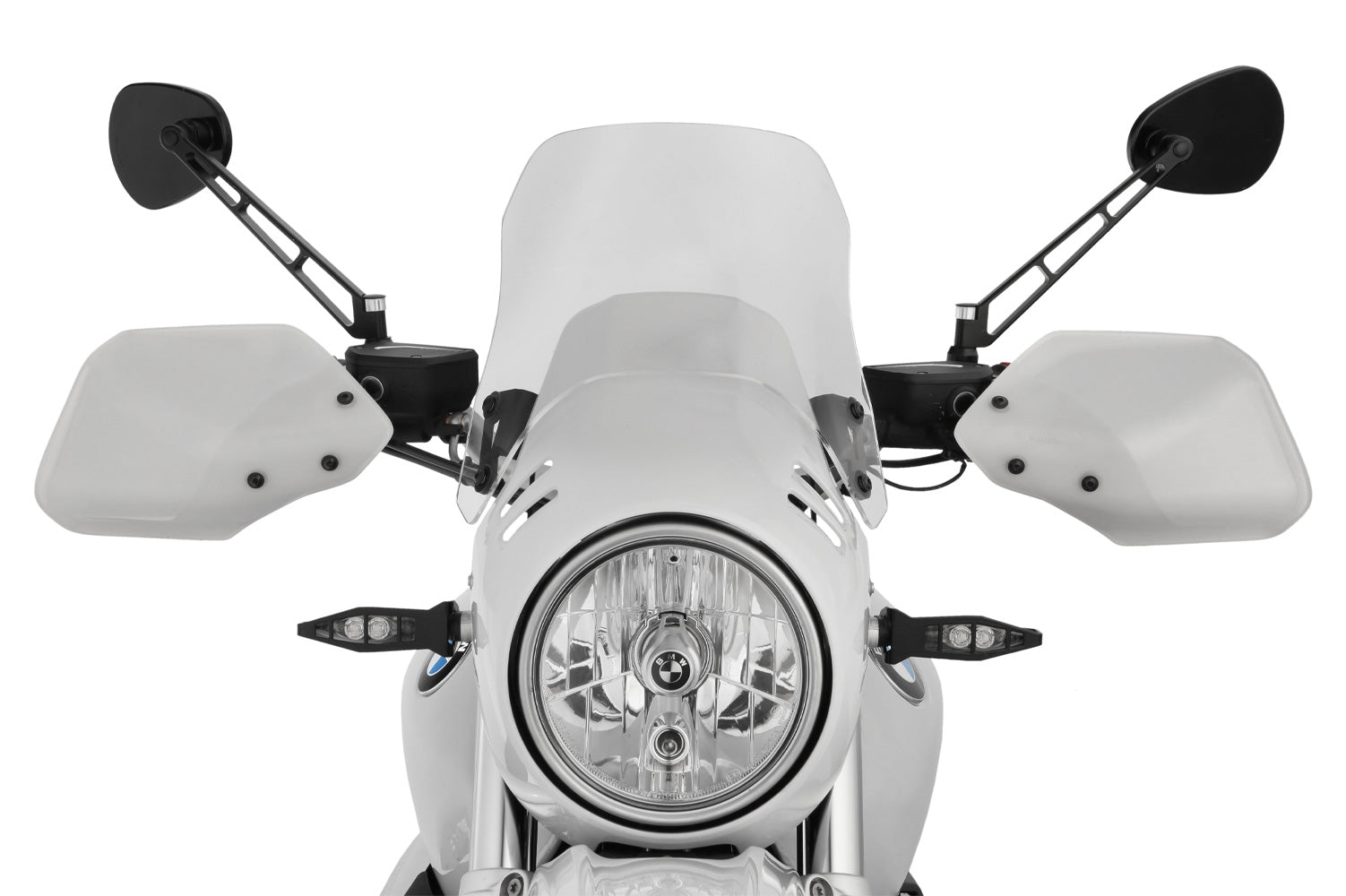 These hand guards offer maximum protection from cold, rain, or dirt.