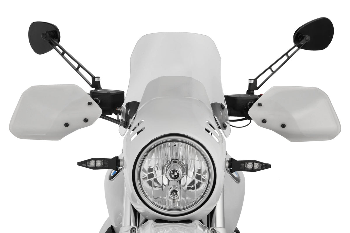 These hand guards offer maximum protection from cold, rain, or dirt.