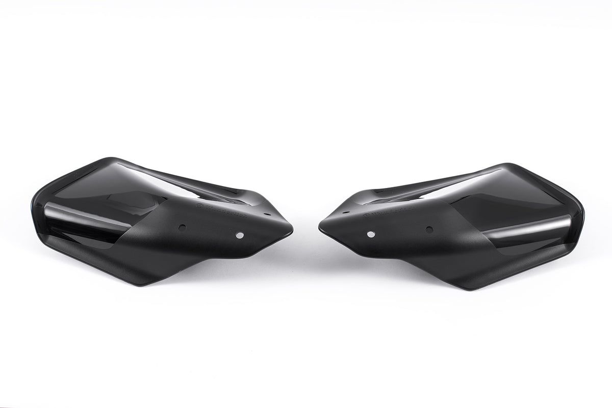 These hand guards offer maximum protection from cold, rain, or dirt.