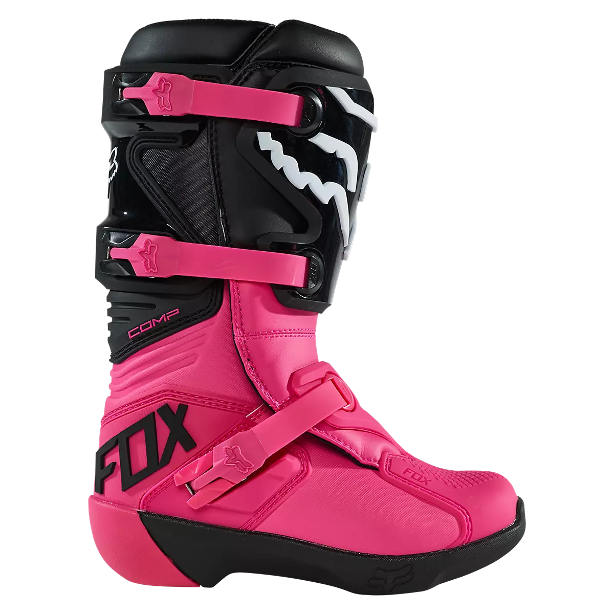 191972430046 27689-2858 YTH COMP  BOOT - BUCKLE  Black/Pink