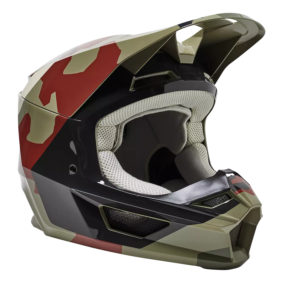 Fox Racing - Youth V1 Bnkr Helmet-Green Camo (28813-031)