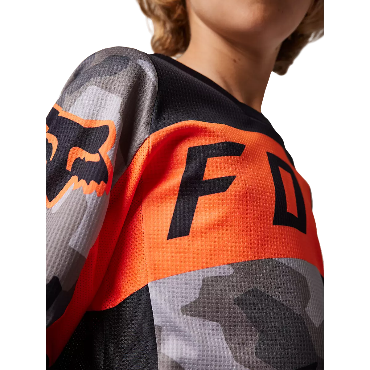 Fox Racing - Youth 180 Bnkr Jersey (28830)-Grey Camo (28830-033)