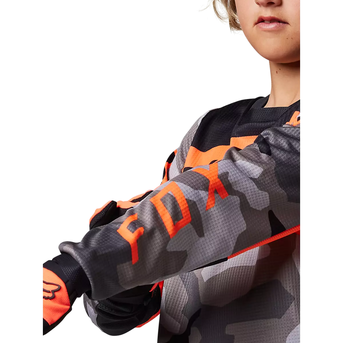 Fox Racing - Youth 180 Bnkr Jersey (28830)-Grey Camo (28830-033)