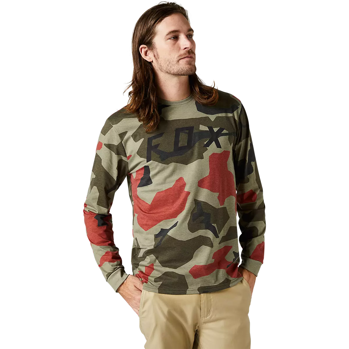 Fox Racing - Bnkr LS Tech Tee-Green Camo (29031-031)