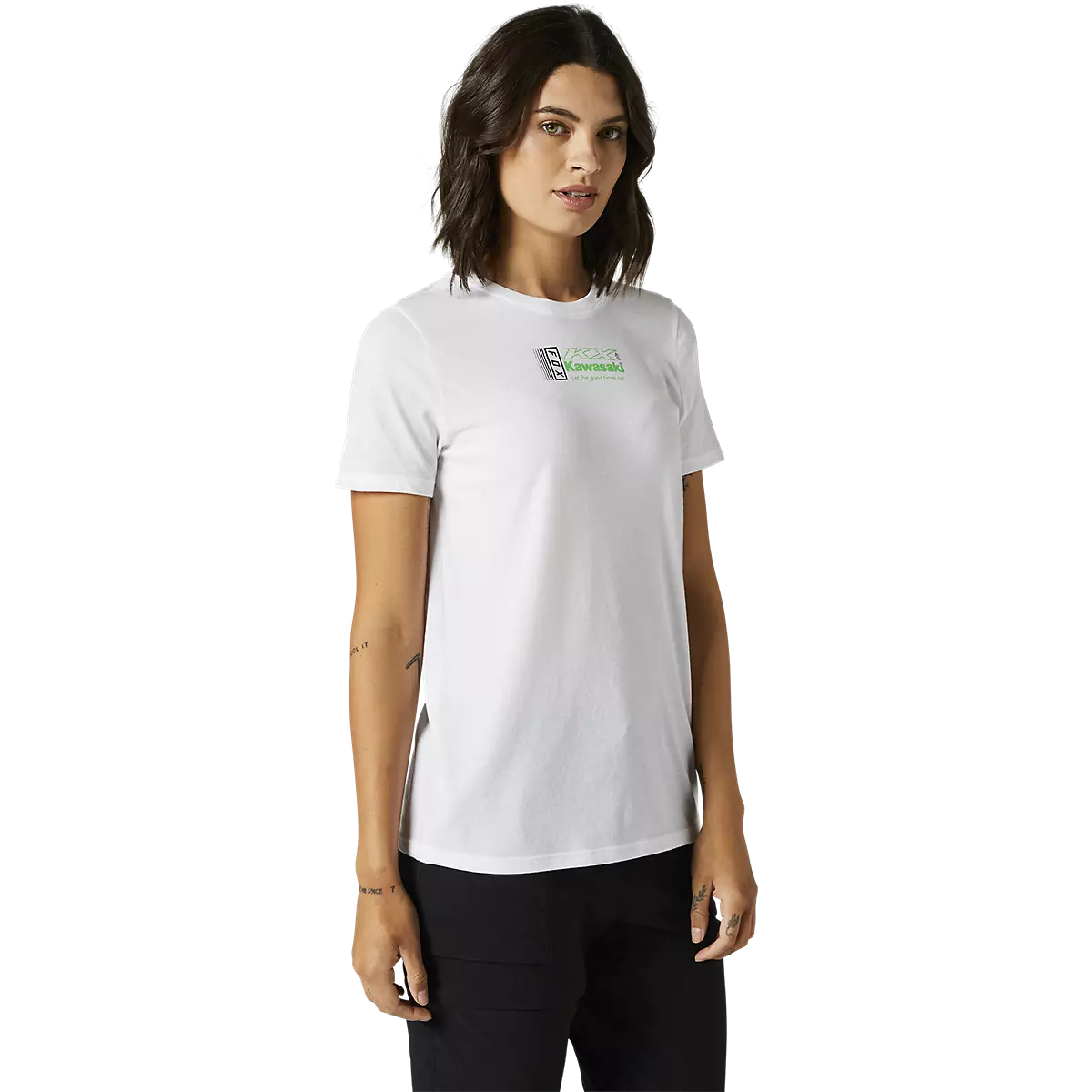 Fox Racing - Womens Kawasaki SS Tee-White (29132-008)