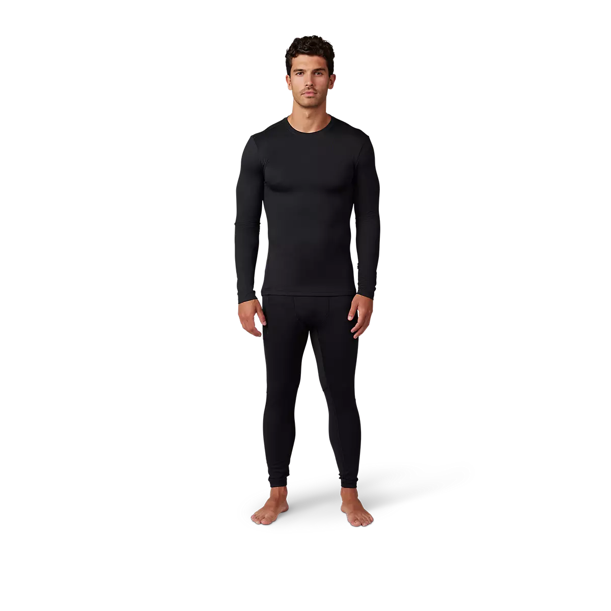 Fox Racing - Tecbase Fire Long Sleeve Shirt-Black (29574-001)