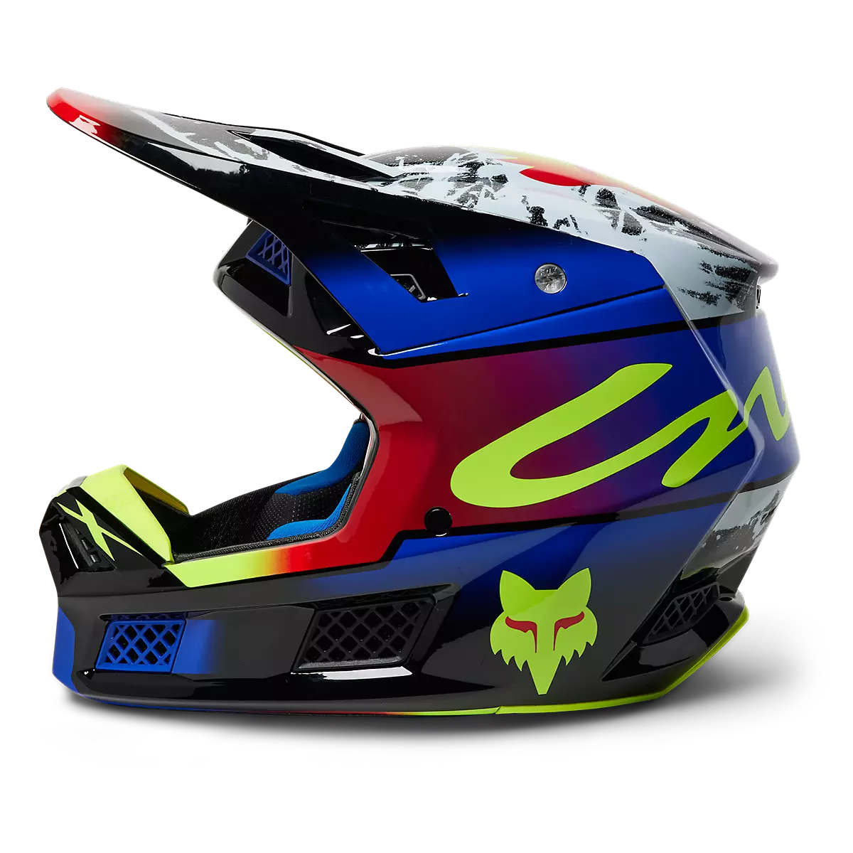 Fox Racing - V3 RS Dkay Helmet-Blue/Red (29653-149)