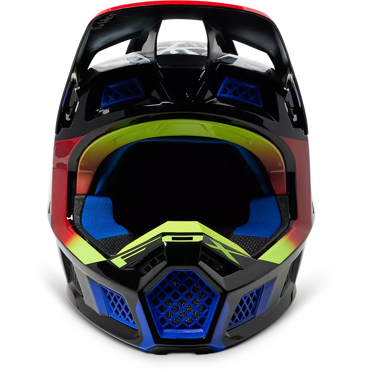 Fox Racing - V3 RS Dkay Helmet-Blue/Red (29653-149)