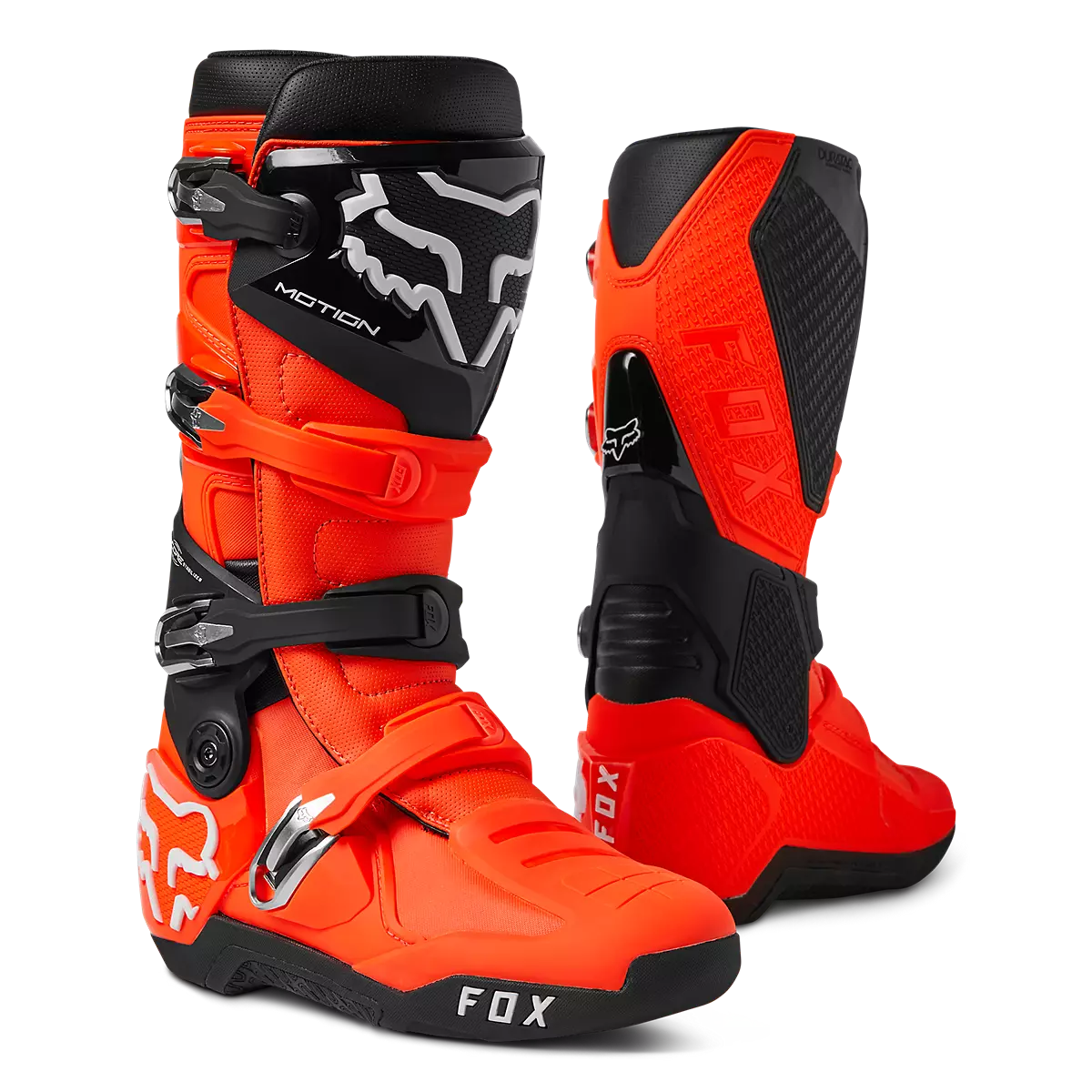 Fox Racing - Motion Boot - Black/White/Gum-Flo Orange (29682-824)