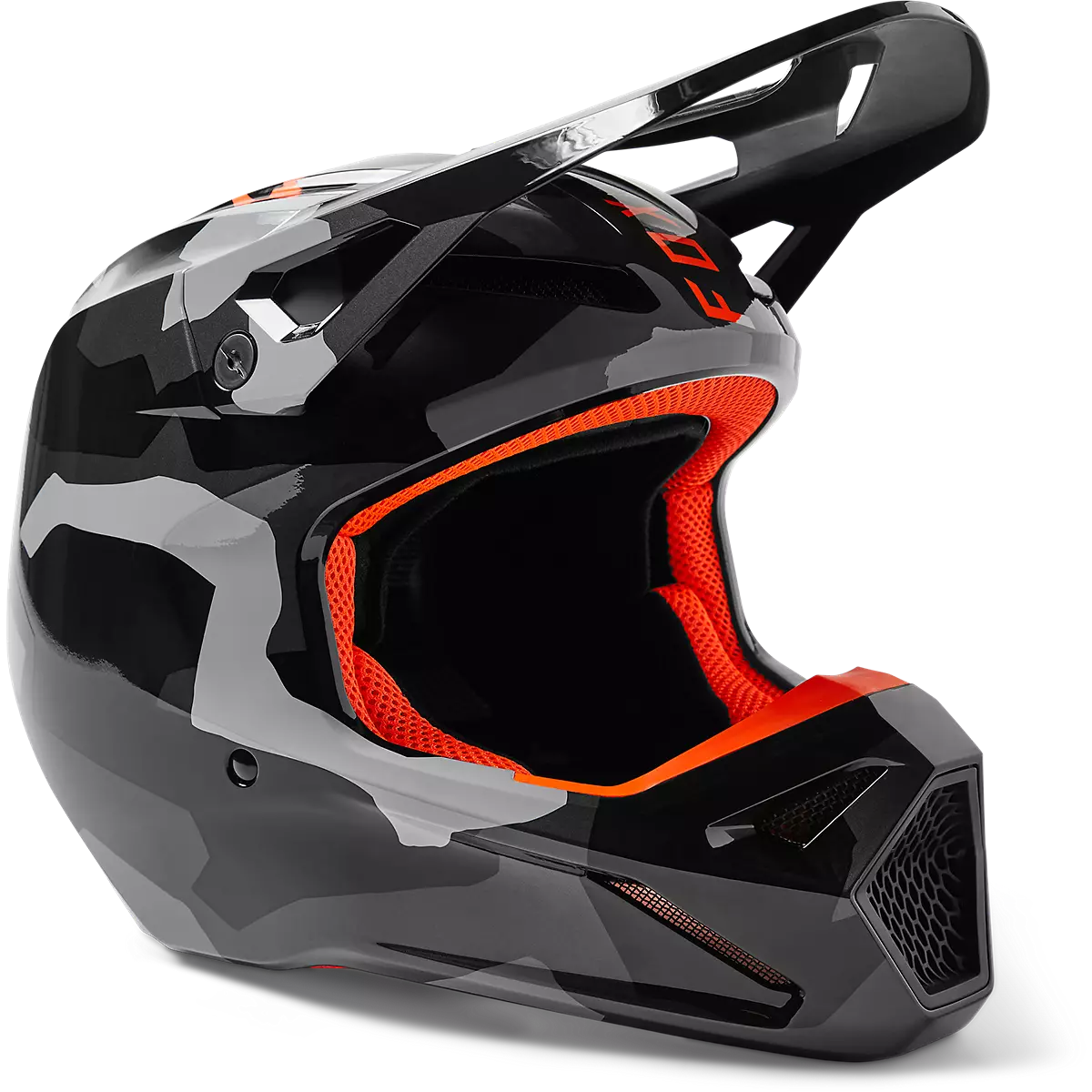 Fox Racing - YTH V1 Bnkr Helmet-Grey Camo (29737-033)