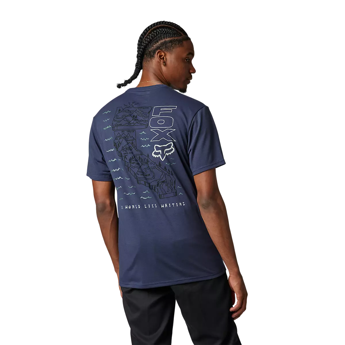 Fox Racing - Big Influence SS Tech Tee-Heather Deep Cobalt (29795-493)