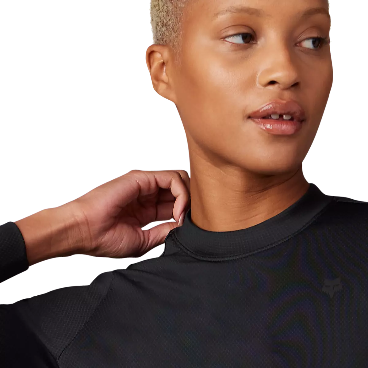 Fox Racing - Womens Tecbase Fire Long Sleeve Shirt-Black (29932-001)