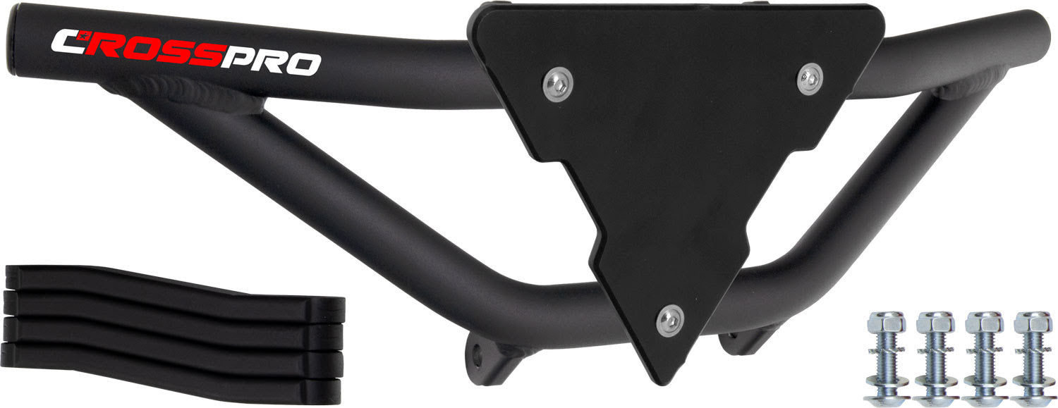 Crosspro - Front Bumper Gliese For Adly Herkules 500 S-Textured Black Tube / Black Plate