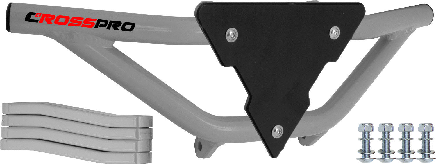 Crosspro - Front Bumper Gliese For Honda TRX 700-White Tube / Black Plate