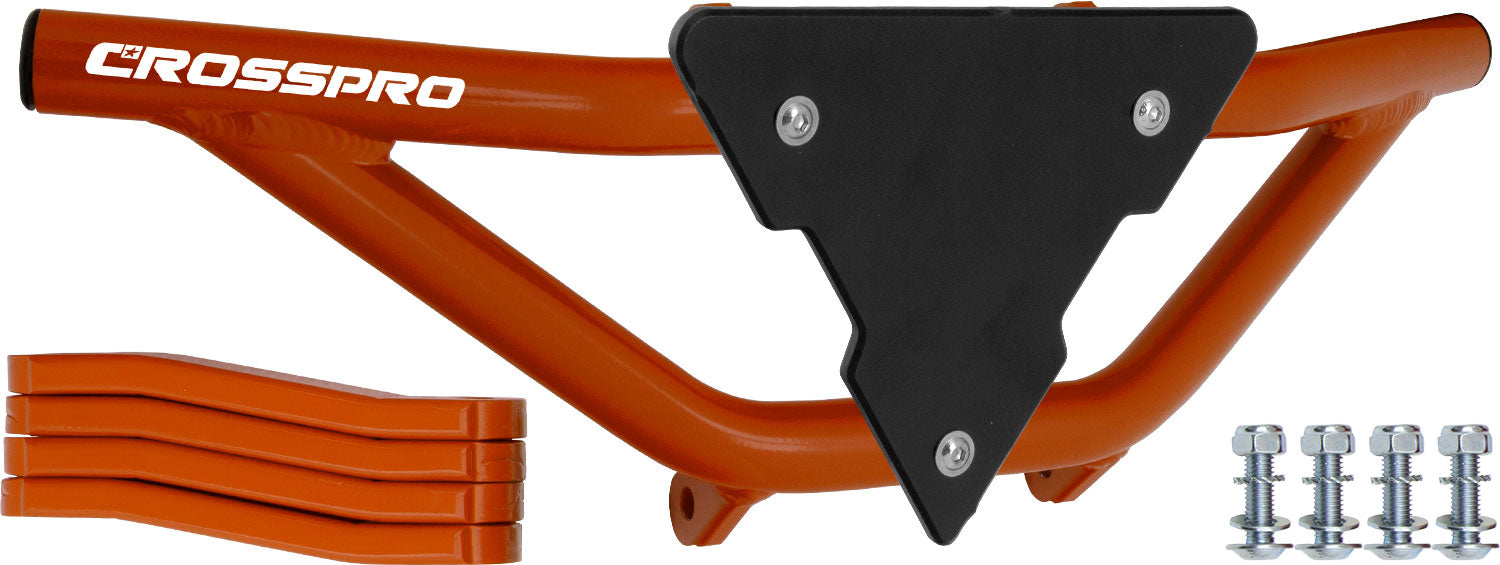 Crosspro - Front Bumper Gliese For Dinli DL 450-Orange Tube / Black Plate