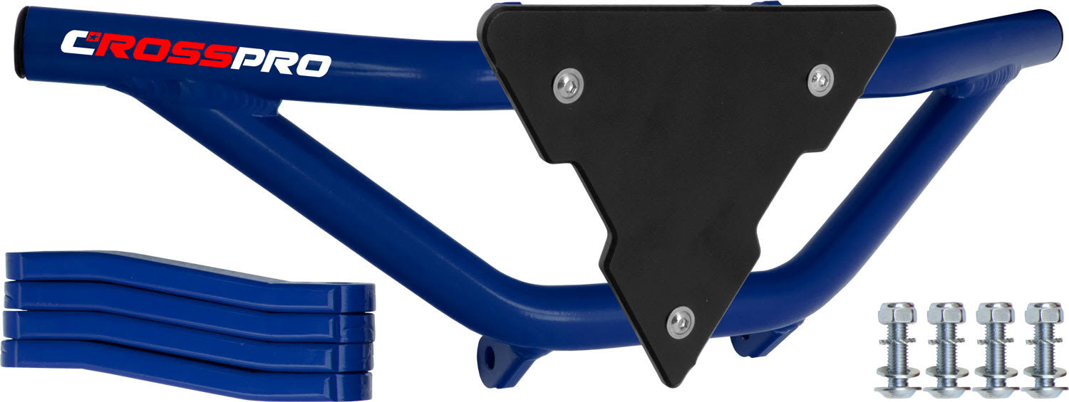 Crosspro - Front Bumper Gliese For Adly Herkules 500 S-Blue Tube / Black Plate