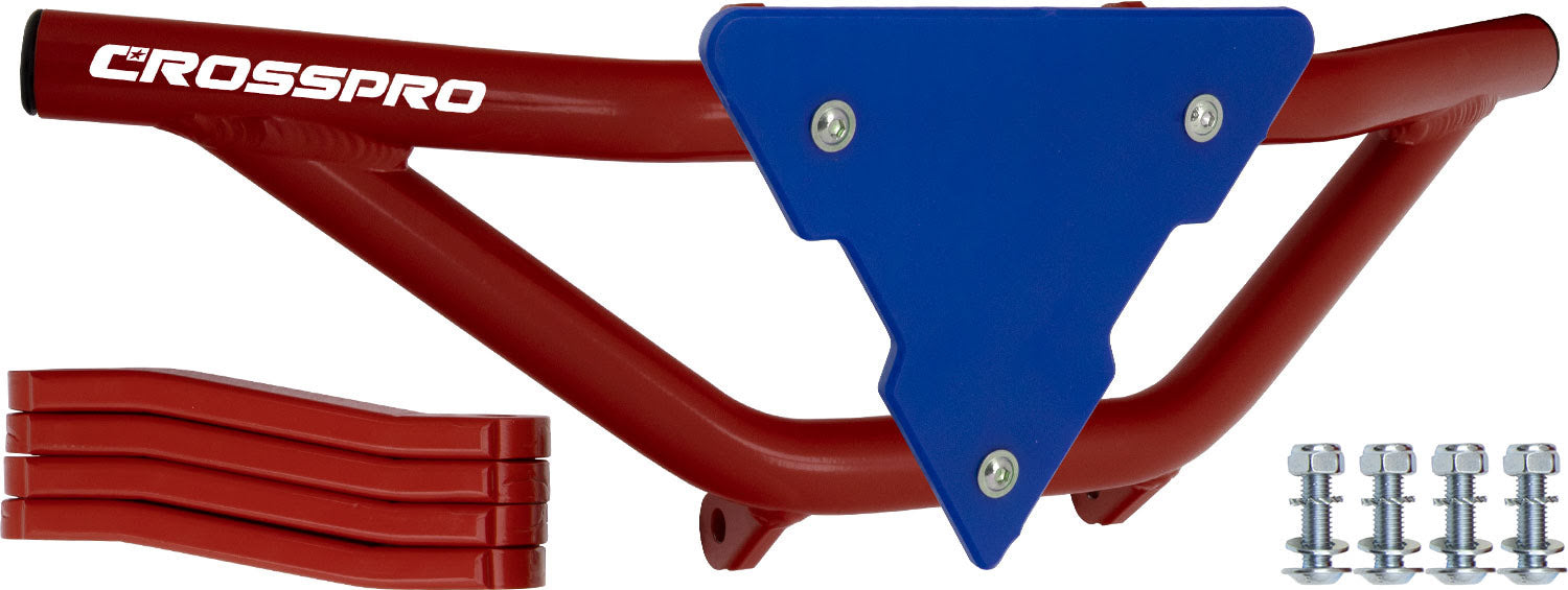 Crosspro - Front Bumper Gliese For Yamaha YFZ 450R-Red Tube / Blue Plate