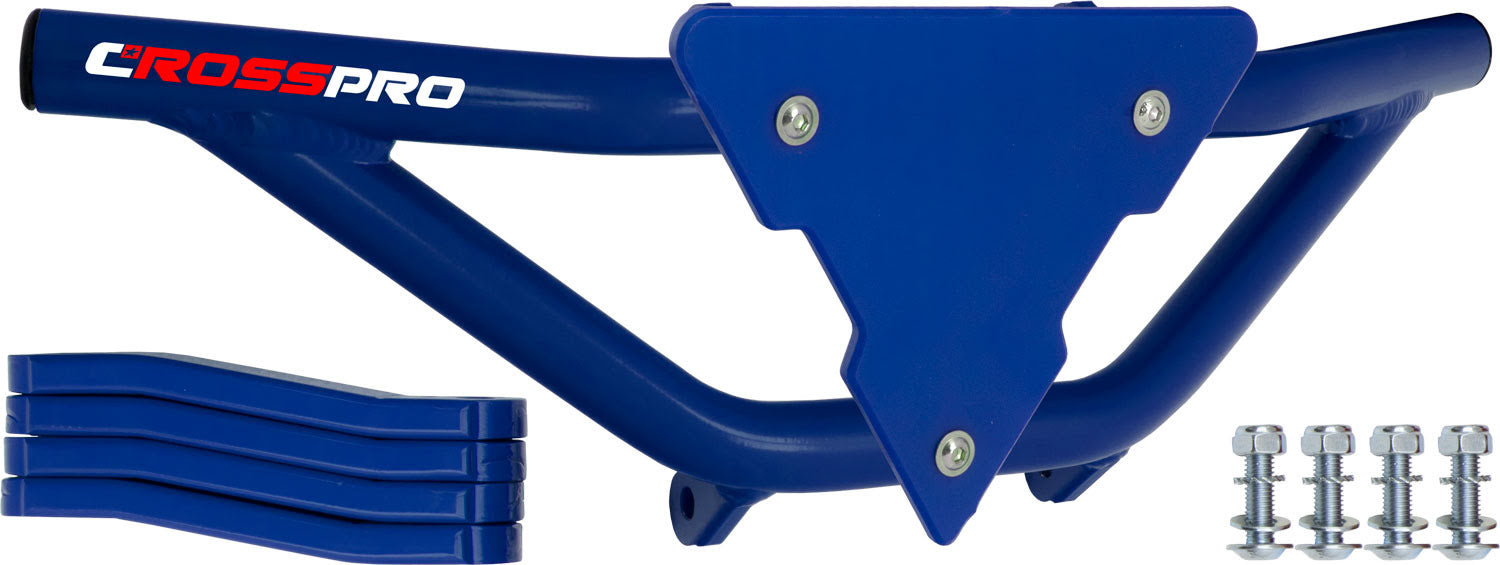 Crosspro - Front Bumper Gliese For Yamaha YFM 660 Raptor-Blue Tube / Blue Plate