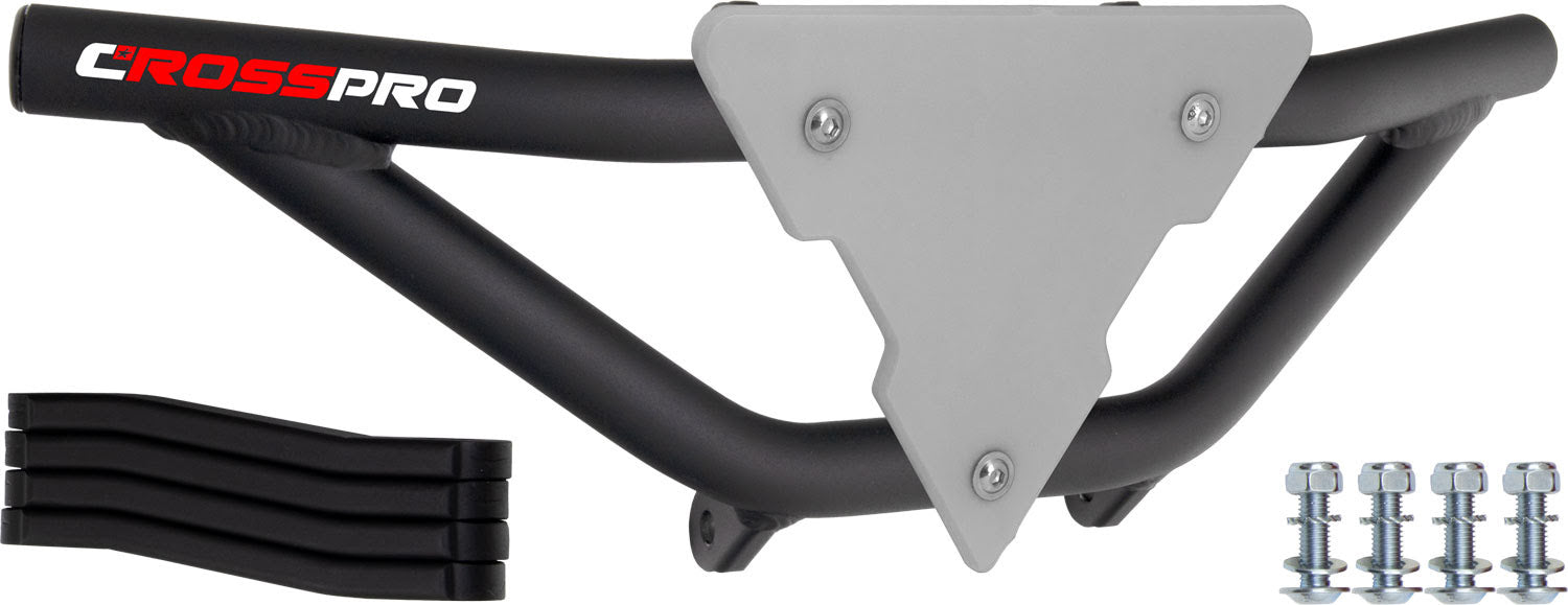 Crosspro - Front Bumper Gliese For Polaris Predator 500-Textured Black Tube / White Plate