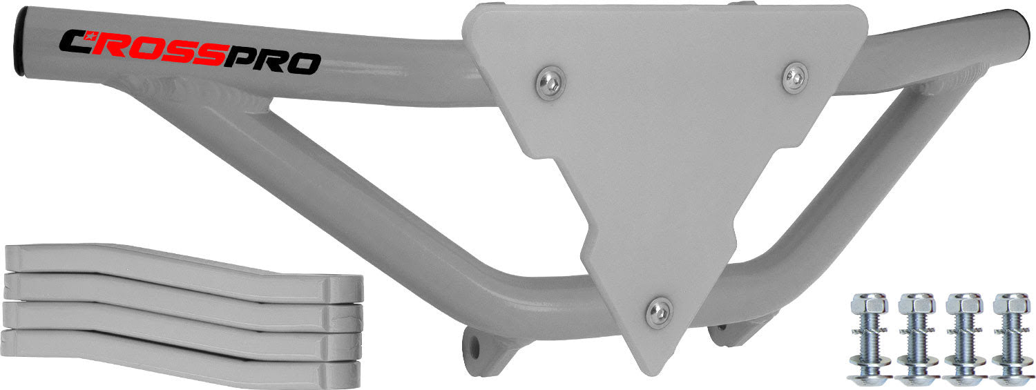 Crosspro - Front Bumper Gliese For Dinli DL 450-White Tube / White Plate
