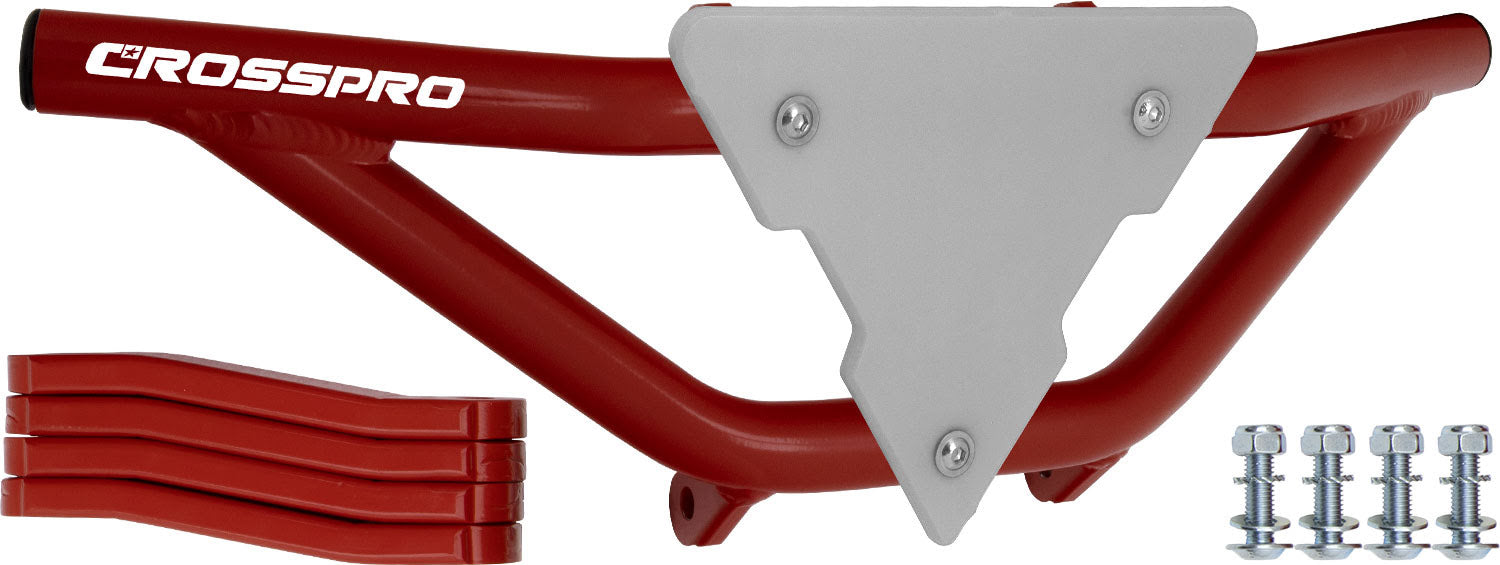 Crosspro - Front Bumper Gliese For Honda TRX 700-Red Tube / White Plate