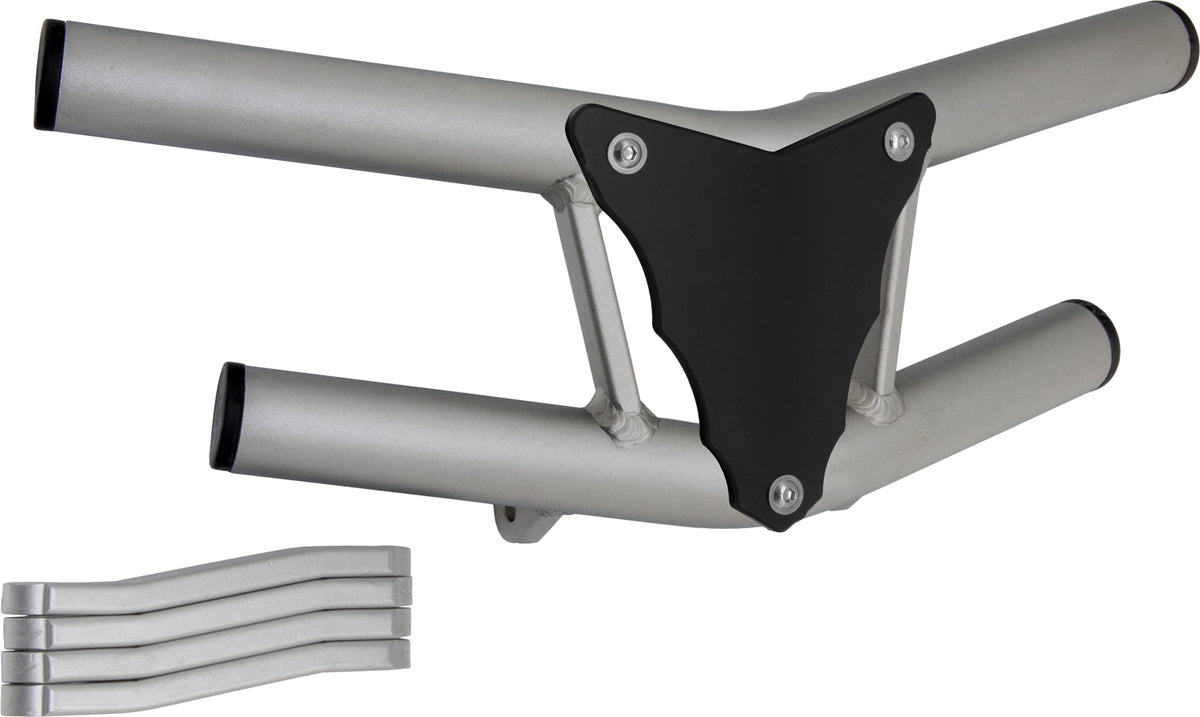 Crosspro - Front Bumper Waspe Lite For Can Am (BRP) DS 250-Ice Polish Tube / Black Plate