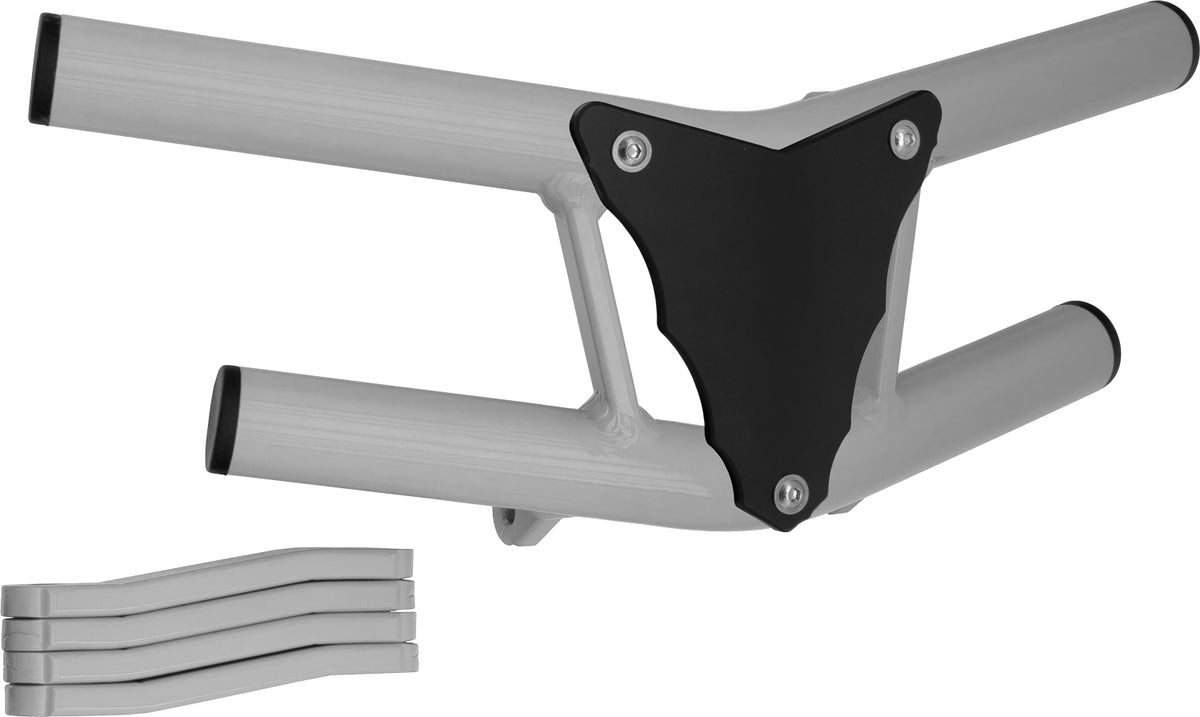 Crosspro - Front Bumper Waspe Lite For Kawasaki KFX 450R-White Tube / Black Plate