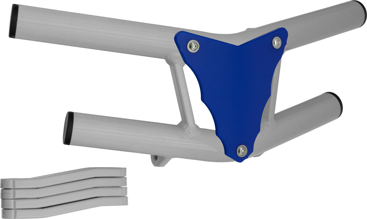 Crosspro - Front Bumper Waspe Lite For Yamaha YFM 700 Raptor-White Tube / Blue Plate
