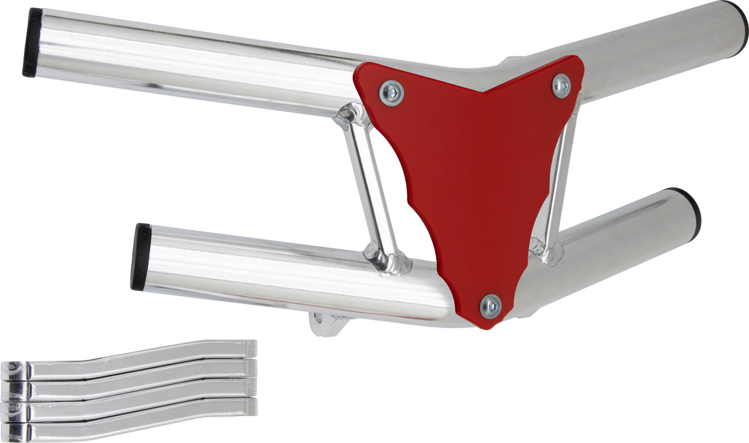 Crosspro - Front Bumper Waspe Lite For Yamaha YFM 350 Warrior-Polish Tubo / Red Plate