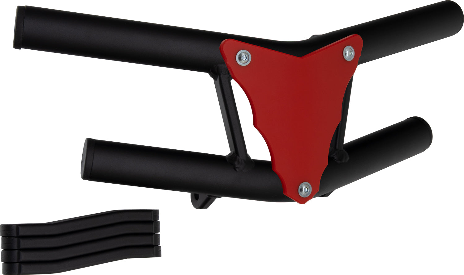 Crosspro - Front Bumper Waspe Lite For Yamaha YFM 350 Warrior-Textured Black Tube / Red Plate