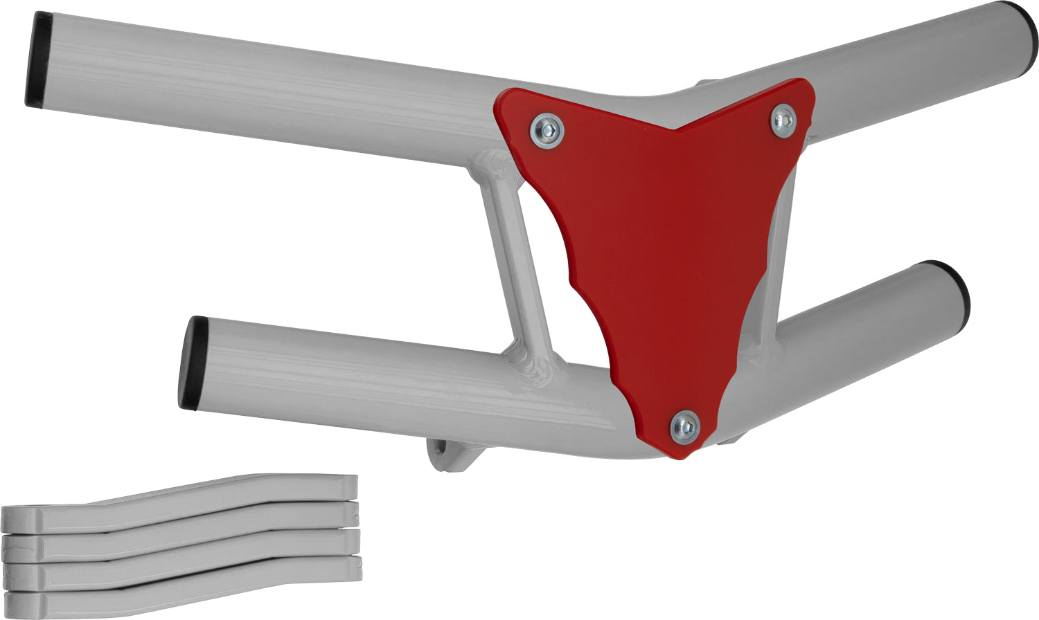Crosspro - Front Bumper Waspe Lite For Yamaha YFM 250 Raptor-White Tube / Red Plate
