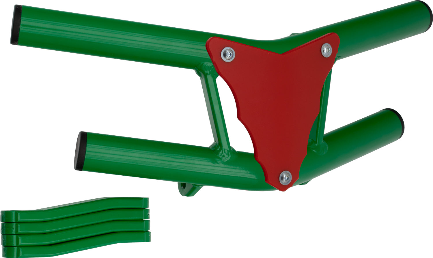 Crosspro - Front Bumper Waspe Lite For Suzuki LT-Z 250-Green Tube / Red Plate