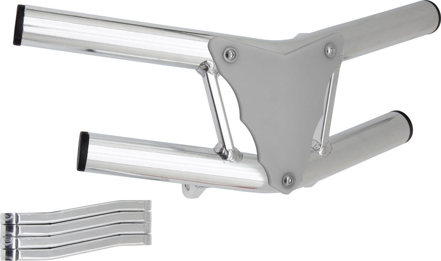 Crosspro - Front Bumper Waspe Lite For Suzuki LT-Z 250-Polish Tubo / White Plate