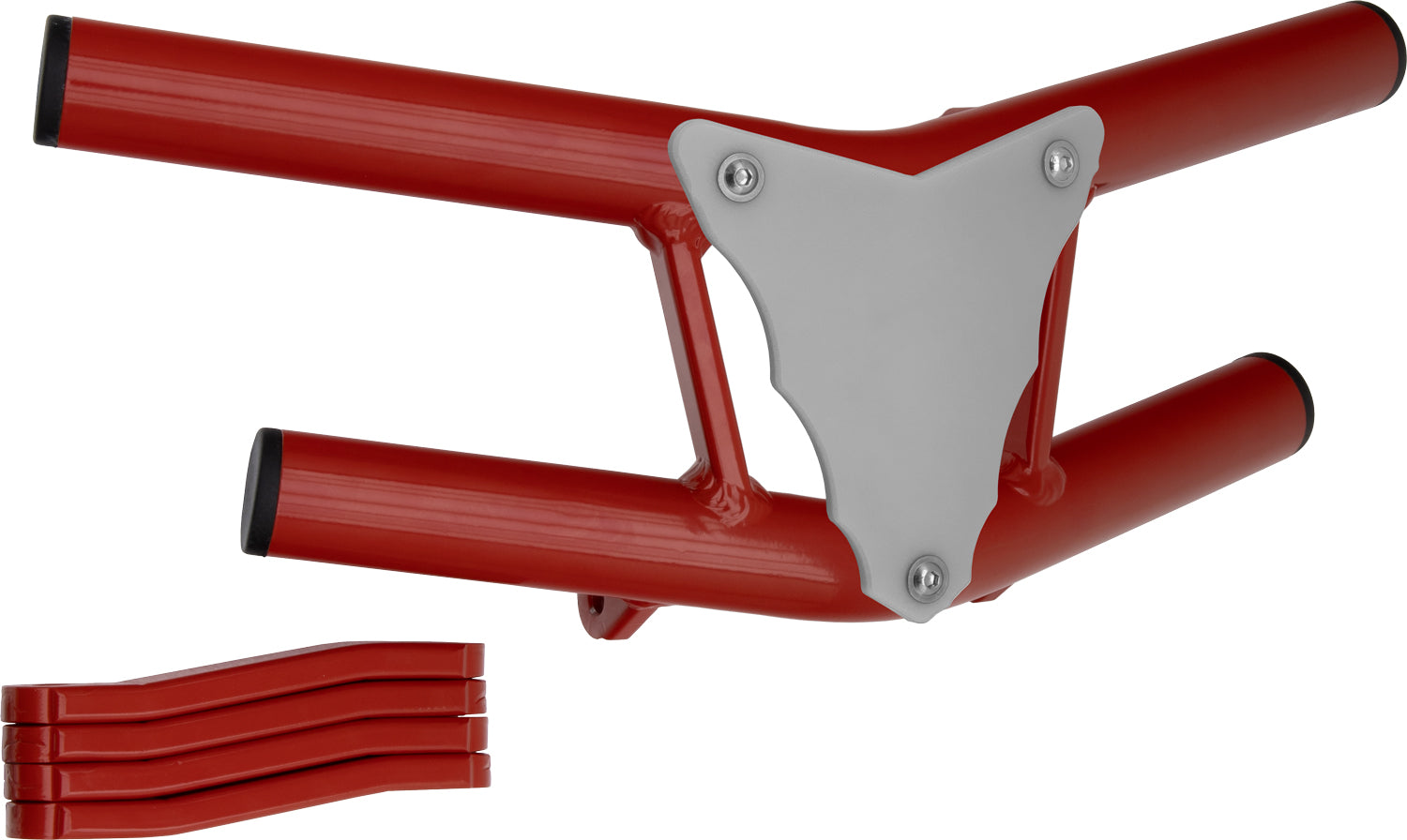 Crosspro - Front Bumper Waspe Lite For Yamaha YFM 350 Raptor-Red Tube / White Plate