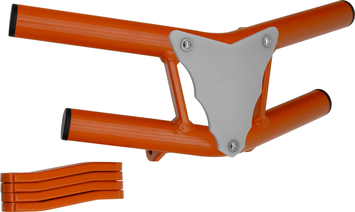 Crosspro - Front Bumper Waspe Lite For Yamaha YFM 250 Raptor-Orange Tube / White Plate
