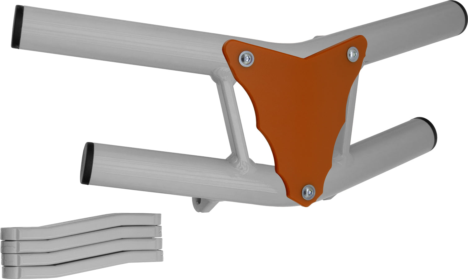 Crosspro - Front Bumper Waspe Lite For Yamaha YFM 350 Warrior-White Tube / Orange Plate