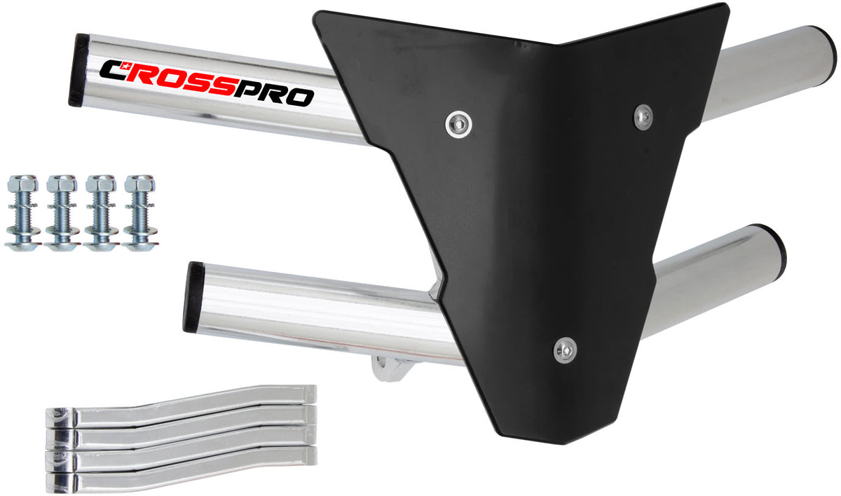 Crosspro - Front Bumper Waspe For Honda TRX 250-Polish Tubo / Black Plate