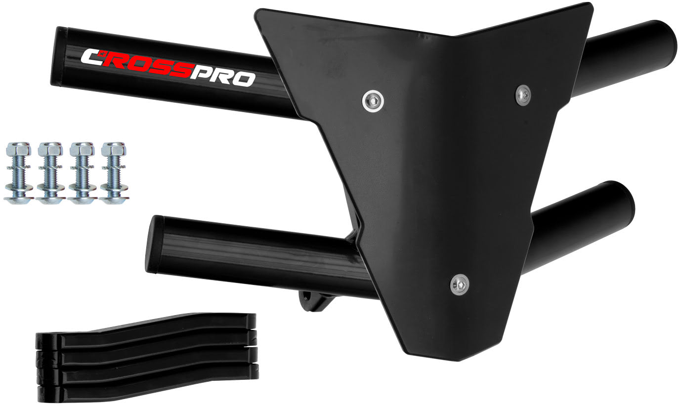Crosspro - Front Bumper Waspe For Suzuki LT-Z 250-Black Tube / Black Plate