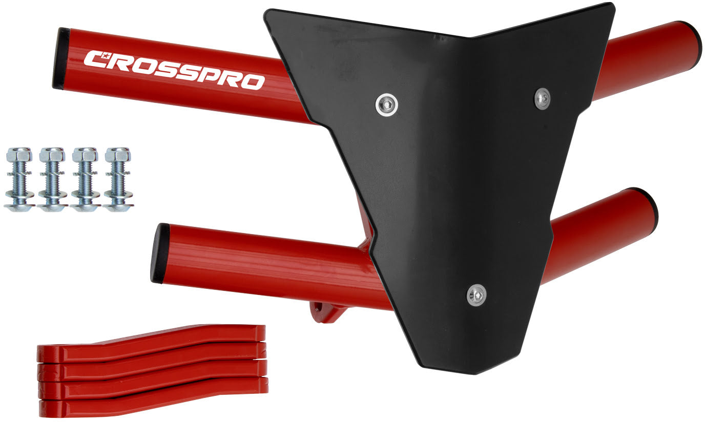 Crosspro - Front Bumper Waspe For Yamaha YFZ 450-Red Tube / Black Plate